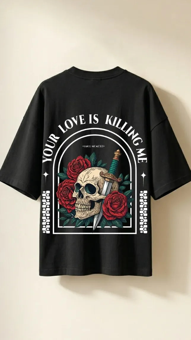 Skull Rose Graphic Tee