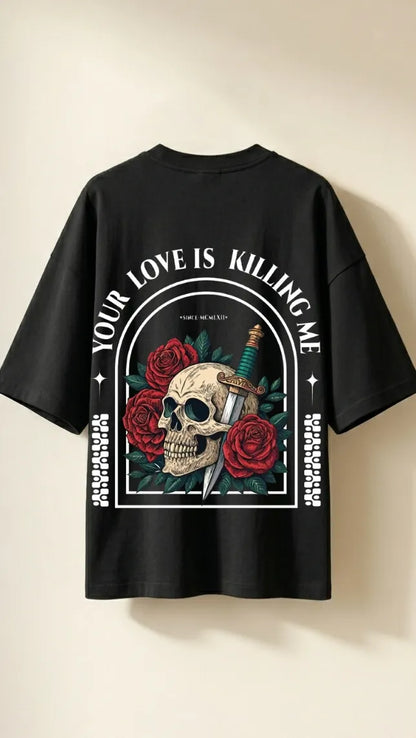 Skull Rose Graphic Tee