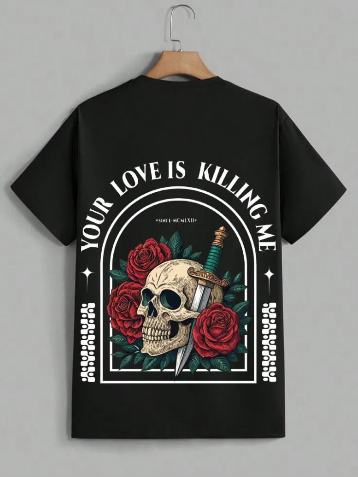 Skull Rose Street Tee
