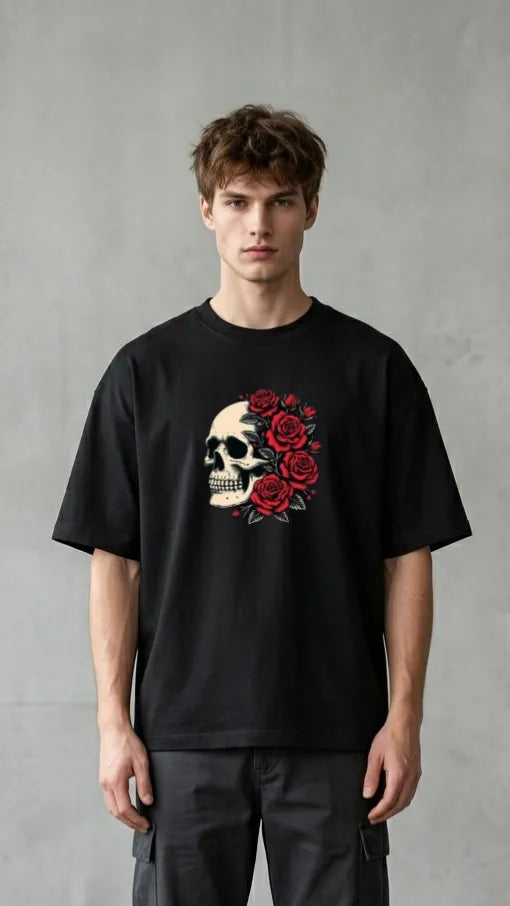 Skull Rose Street Tee
