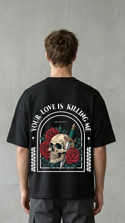 Skull Rose Street Tee